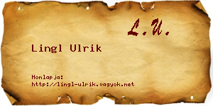 Lingl Ulrik névjegykártya